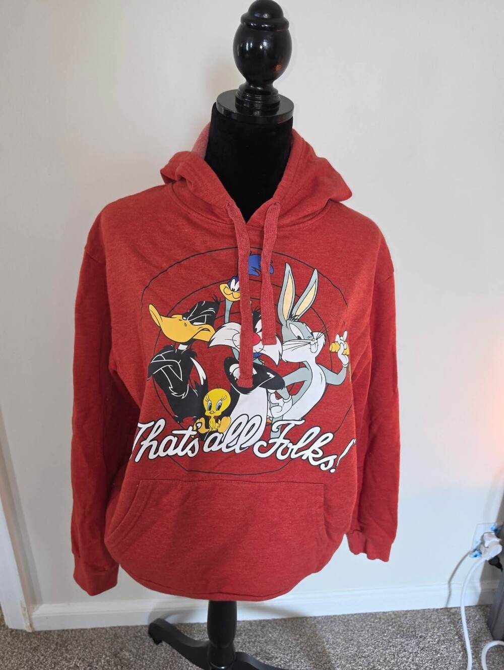 Looney Tunes Juniors 15-17 Womens Pullover Hoodie
